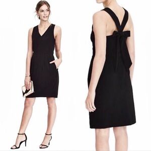Banana Republic Black Bow Back Sleeveless Dress NWT size 8